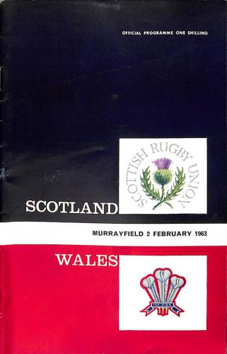 PROGRAMME OFFICIEL DU MATCH ÉCOSSE VS PAYS DE GALLES DU 2 FÉVRIER 1963