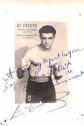Carte photo dédicacée par Emile Di Cristo.