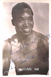 Carte photo dédicacée par Baitling Hai.