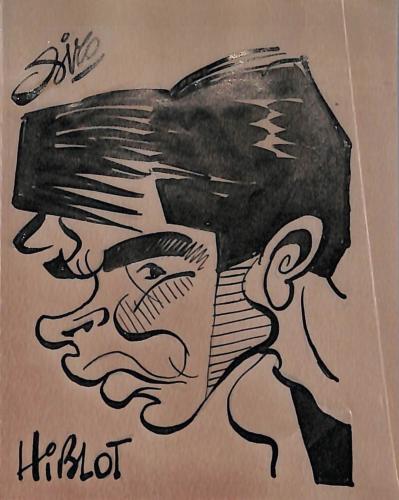 Caricature originale de Michel HIBLOT (FR) Athlétisme