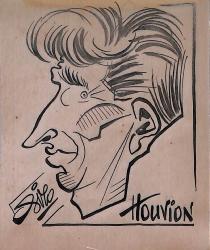 Caricature originale de Maurice HOUVION (FR) Athlétisme