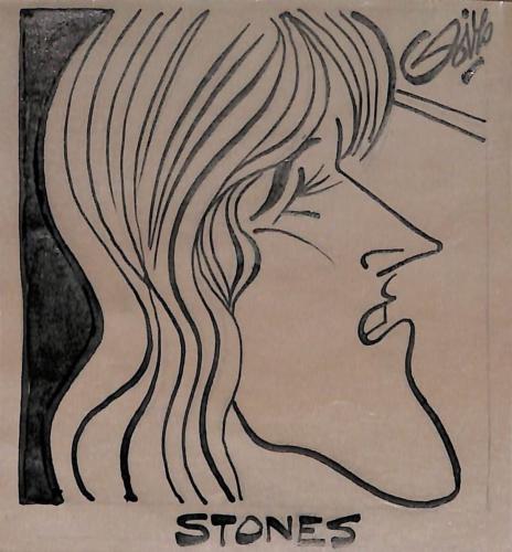 Caricature originale de Dwight STONES (USA) Athlétisme