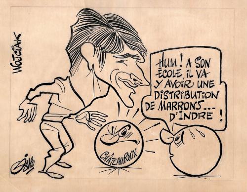 CARICATURE ORIGINALE DE WOJCIAK (LA BERRICHONNE DE CHATEAUROUX) (À DÉTERMINER)