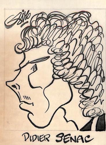 CARICATURE ORIGINALE DE DIDIER SÉNAC (GIRONDINS DE BORDEAUX, RC LENS)