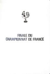 Programme officiel VIP de la Finale du Championnat de France 1989