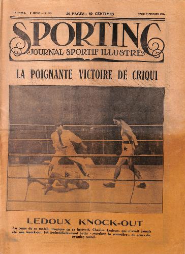 SPORTING N°575 DU 7 FÉVRIER 1921