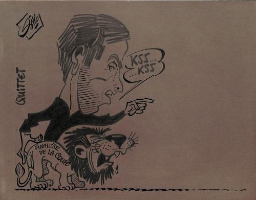 CARICATURE ORIGINALE DE CLAUDE QUITTET