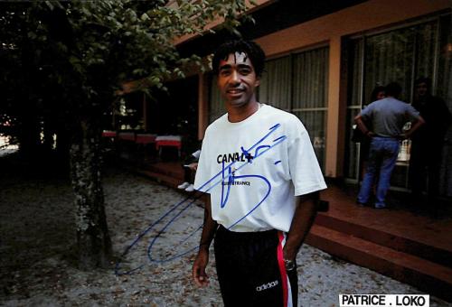 PHOTO ORIGINALE DE PRESSE AUTOGRAPHIÉE DE PATRICE LOKO