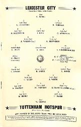 PROGRAMME OFFICIEL FINALE FA CUP LEICESTER CITY VS TOTTENHAM HOTSPUR DU 6 MAI 1961