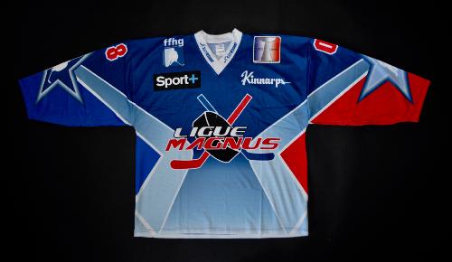 MAILLOT DE HOCKEY SUR GLACE N°8 LIGUE MAGNUS BLEU