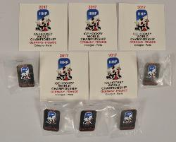 ENSEMBLE PIN'S ET AUTOCOLLANTS HOCKEY SUR GLACE 2017