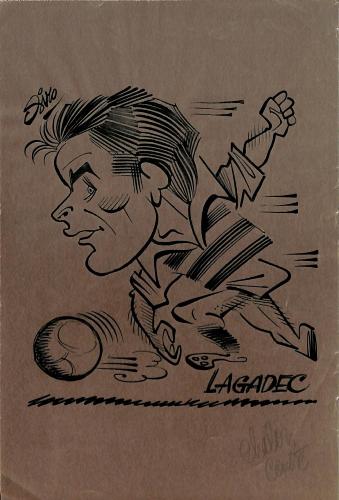 CARICATURE ORIGINALE DE JEAN-LOUIS LAGADEC (CHÂLON)