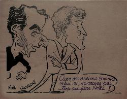 CARICATURE ORIGINALE DE NOËL ET GLOVACKI (O AVIGNON)
