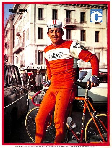 PHOTO DE GILBERT BELLONE SUPPLÉMENT DU MIROIR DU CYCLISME 1969