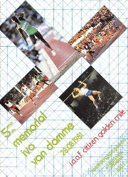 PROGRAMME OFFICIEL 5E MÉMORIAL IVO VAN DAMME ATHLÉTISME 1981