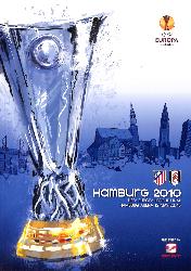 PROGRAMME OFFICIEL DANS SON ÉTUI DU MATCH ATLÉTICO DE MADRID VS FULHAM DU 12 MAI 2010