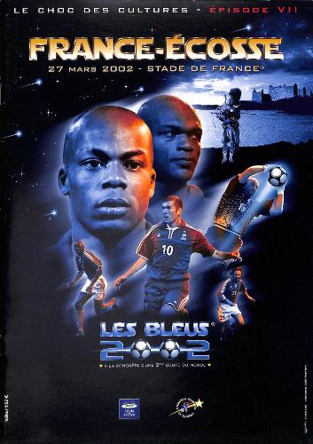 PROGRAMME OFFICIEL DU MATCH FRANCE VS ÉCOSSE DU 27 MARS 2002