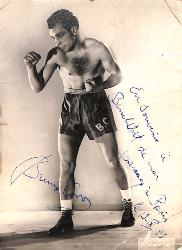 Carte photo dédicacée par Bruno (?).