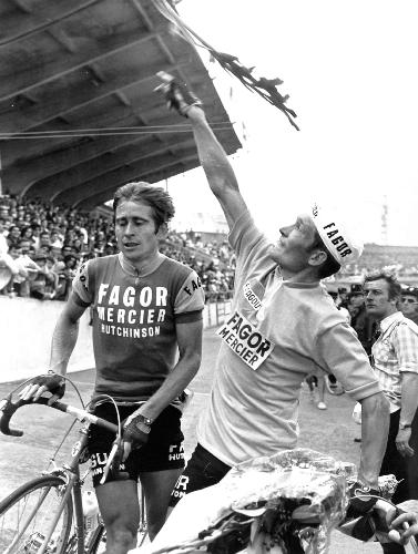 PHOTO ORIGINALE DE PRESSE DE GRELIN ET GUIMARD AU TOUR DE FRANCE 1971