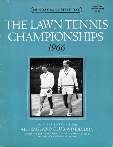 Programme du Tournoi de Wimbledon du 20 juin 1966