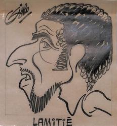 Caricature originale de Bernard LAMITIE (FR) Athlétisme