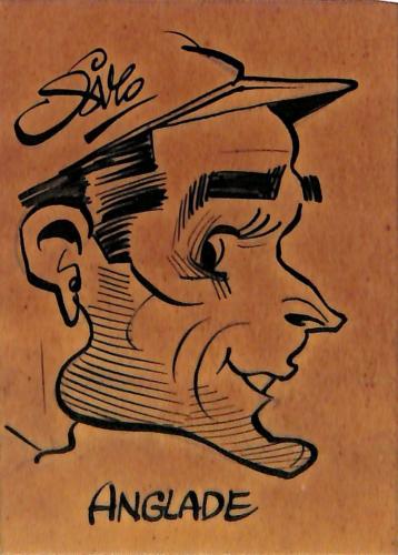 Caricature originale d'Henri ANGLADE (FR)