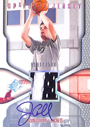 2000 SPX ROOKIE JERSEY AUTOGRAPH JASON COLLIER