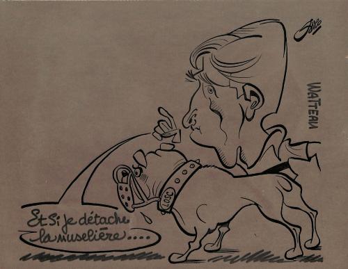 CARICATURE ORIGINALE DE MICHEL WATTEAU