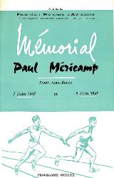 PROGRAMME OFFICIEL ATHLÉTISME MÉMORIAL PAUL MÉRICAMP 1967