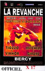 BILLET DES CHAMPIONNATS DU MONDE ENTRE TIOZZO/VIKHOR ET MITCHELL/GIRARD LE 8 AVRIL 2000