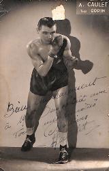 Carte photo dédicacée par Auguste Caulet.