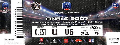 Billet entier FC Sochaux vs Olympique de Marseille du 12 mai 2007