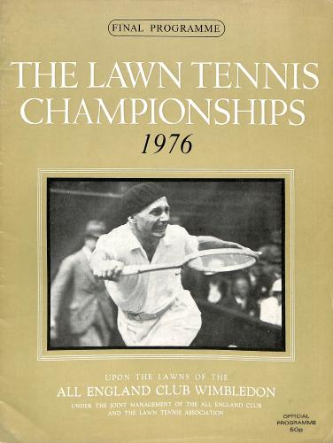 Programme Final du Tournoi de Wimbledon du 3 juillet 1976