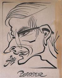 Caricature originale de Robert Poirier (FR) Athlétisme