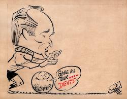 CARICATURE ORIGINALE DE ROBERT DEVIS (QUIMPER FC)