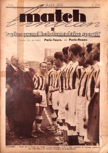 MATCH L'INTRAN N°294 DU 26 AVRIL 1932