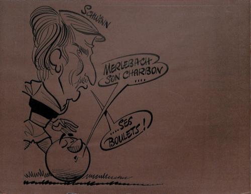 CARICATURE ORIGINALE DE RAYMOND SCHWINN