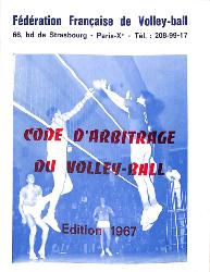 LIVRE SUR LE « CODE D'ARBITRAGE DU VOLLEY-BALL » ÉDITION 1967