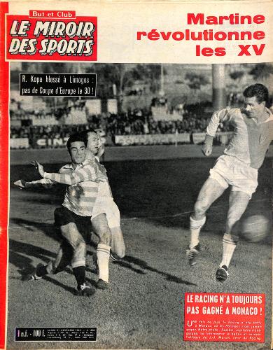 BUT ET CLUB LE MIROIR DES SPORTS N°828 DU 21 NOVEMBRE 1960