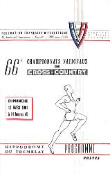 PROGRAMME OFFICIEL 66E CHAMPIONNATS NATIONAUX DE CROSS-COUNTRY 1961