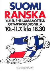 PROGRAMME OFFICIEL ATHLÉTISME FINLANDE VS FRANCE 1979