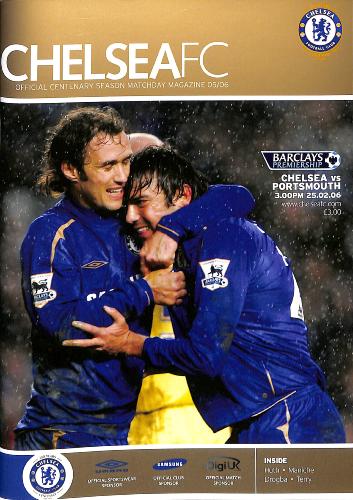 PROGRAMME OFFICIEL DU MATCH CHELSEA FC VS PORTSMOUTH DU 25 FÉVRIER 2006
