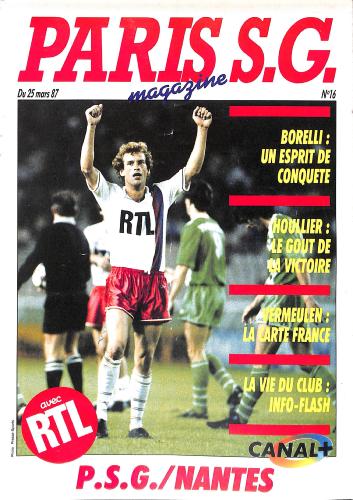 Magazine du Paris S.G. N°16 du 25 mars 1987