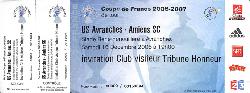 BILLET ENTIER US AVRANCHES VS AMIENS SC DU 16 DÉCEMBRE 2006