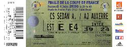 Billet entier CS Sedan vs AJ Auxerre du 4 juin 2005