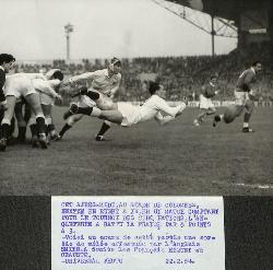 PHOTO ORIGINALE DE PRESSE DE SMITH, HIQUET ET CRAUSTE (FRANCE-ANGLETERRE) DU 22 FÉVRIER 1964