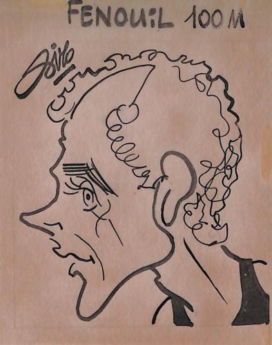 Caricature originale de Gérard FENOUIL (FR) Athlétisme