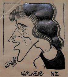 Caricature originale de John WALKER (N-Z) Athlétisme