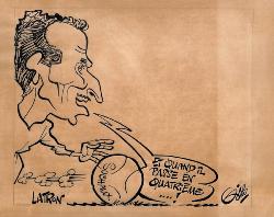 CARICATURE ORIGINALE DE CLAUDE LATRON (FC SOCHAUX)