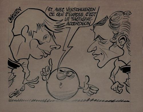 CARICATURE ORIGINALE DE CHOUVIN ET VERSCHUEREN (LILLE)
